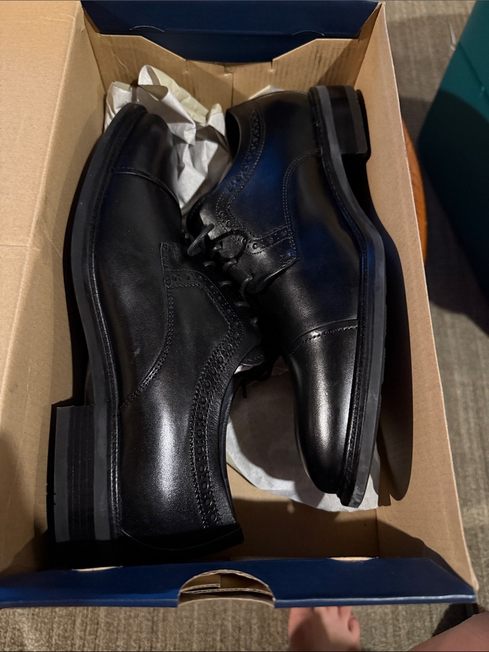 Cole Haan Classic Black Leather Oxford Dress Shoes - Men